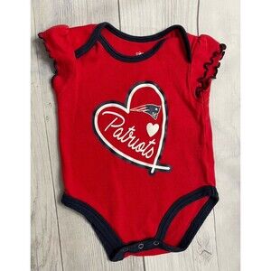 NFL New England Patriots Football Baby Girl Onesie Bodysuit, Size 0-3 months